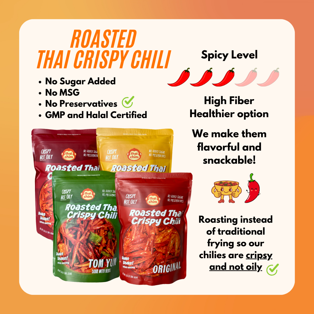 Premium Roasted Thai Crispy Chili Snack - Crunchy and Delicious 100 g